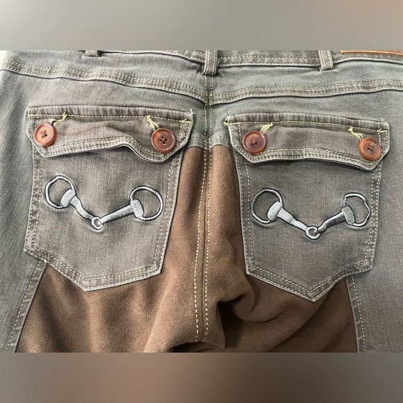 GOODE RIDER Women's Size 26 FAUX LEATHER Breech EQUESTRIAN Jeans - Picture 6 of 7